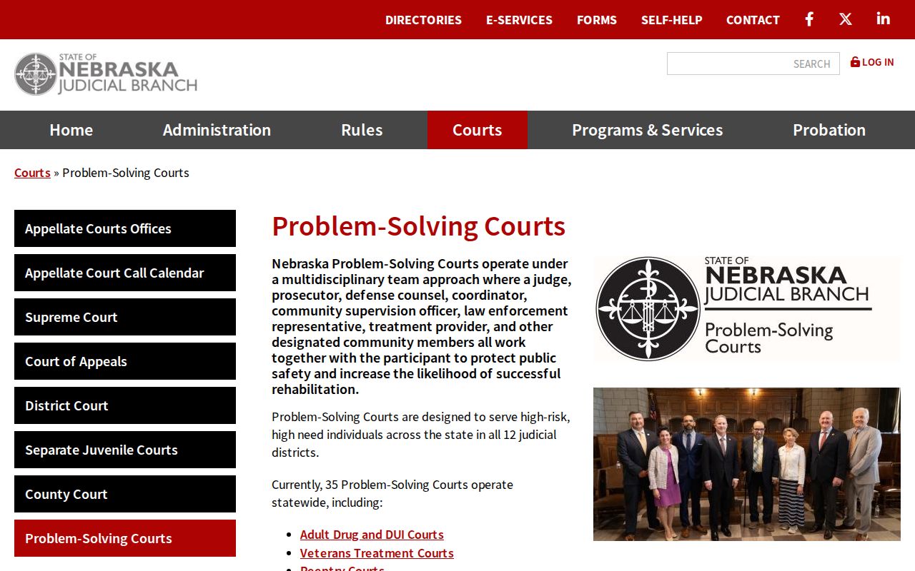 Dundy County Haigler court records and problem-solving court context