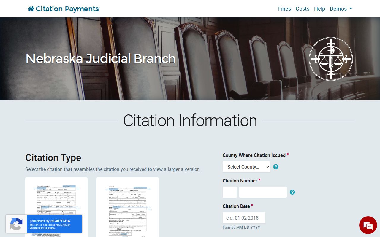 Dundy traffic court citation payment portal